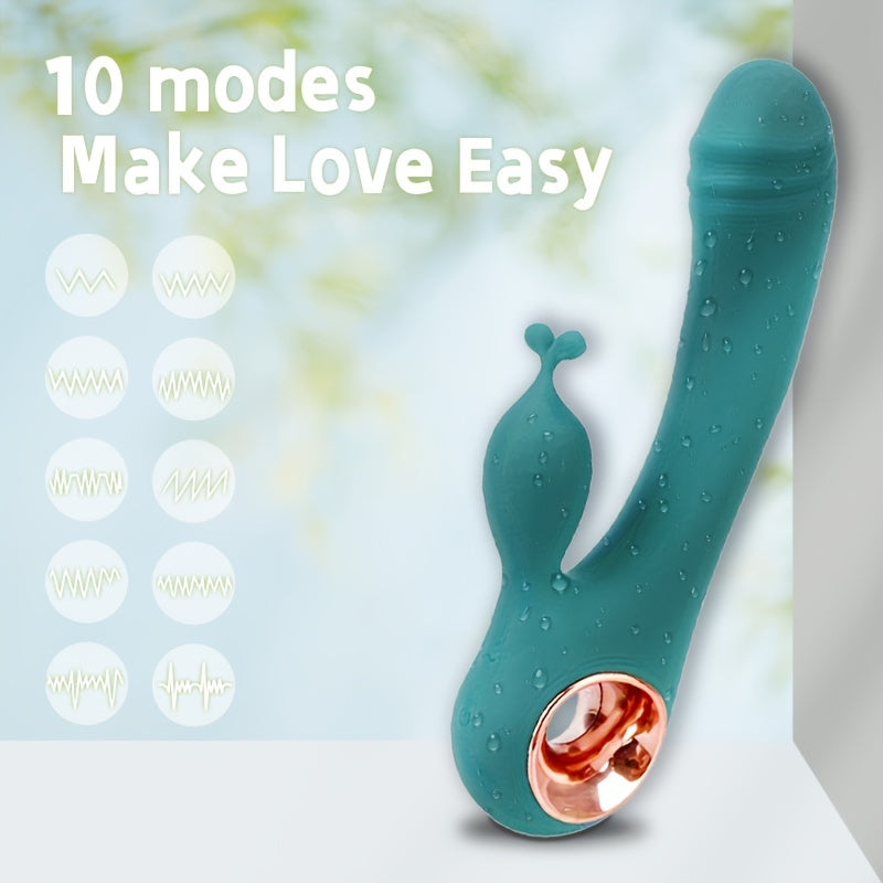 G-Spot Rabbit Vibrator, 10 Vibration Patterns - HeartCaptor