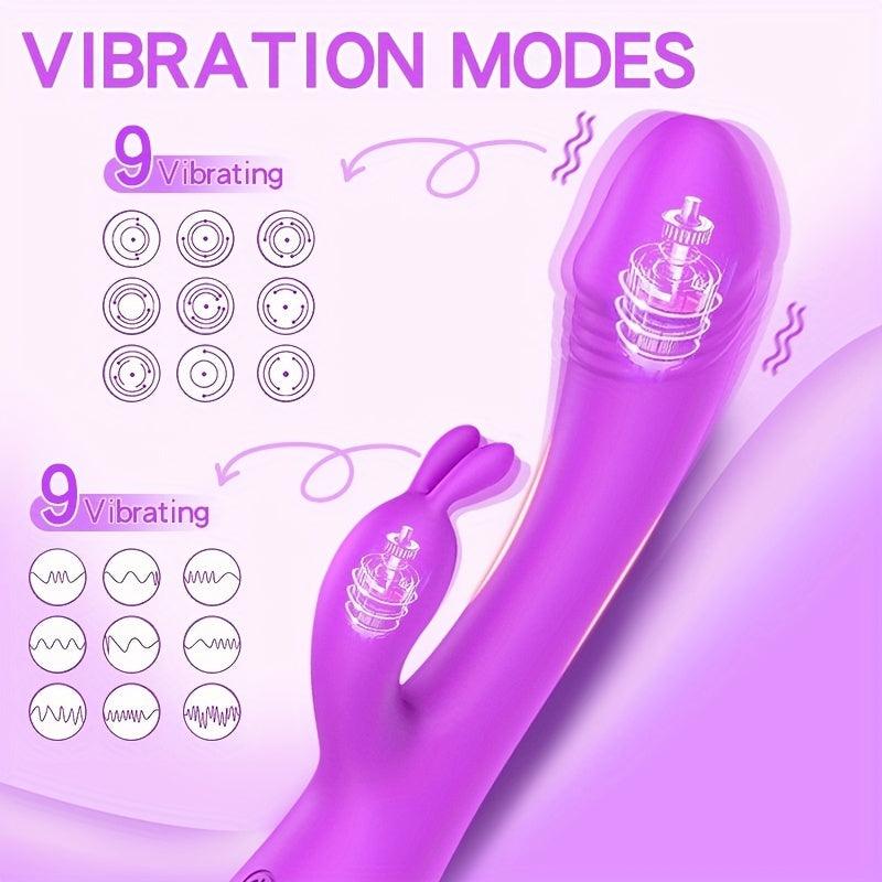 Rose G Spot Rabbit Vibrator, 9 Powerful Vibrations - HeartCaptor