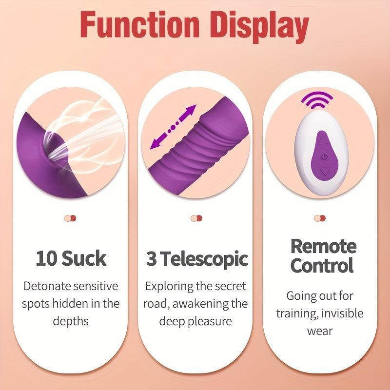 Telescopic Clitoral Sucking Vibrator for G-Spot Stimulation - HeartCaptor