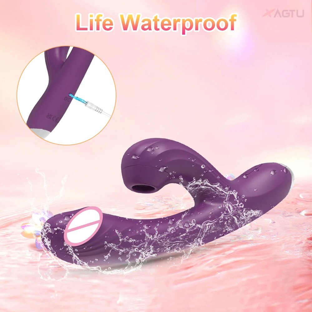 Clitoral Sucking G-spot Vibrator Dildo with Heating Function - HeartCaptor