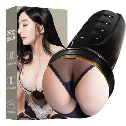 Realistic Male Masturbation Cup for Men, Silicone Pocket Pussy Vagina Sex Toy - HeartCaptor