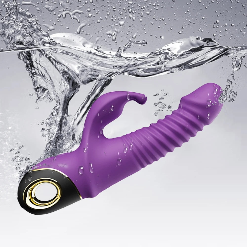 2022 Rabbit Thrusting Vibrator with Rotating Functions - HeartCaptor