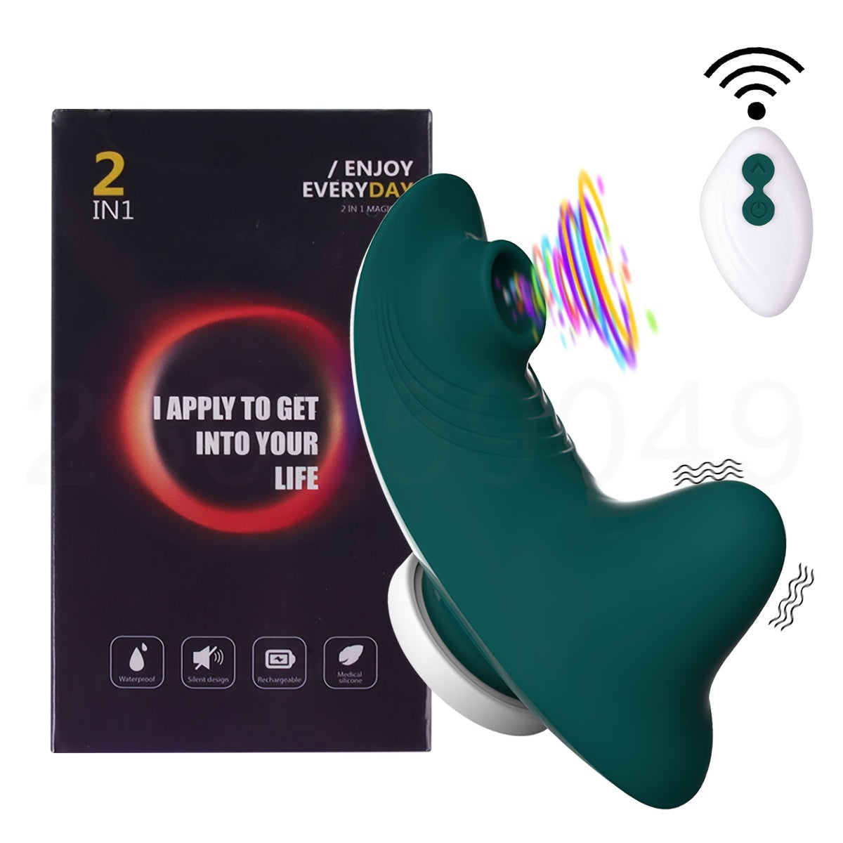 Wearable Panty Sucking Vibrator with Remote Control, 10 Vibration Modes - HeartCaptor