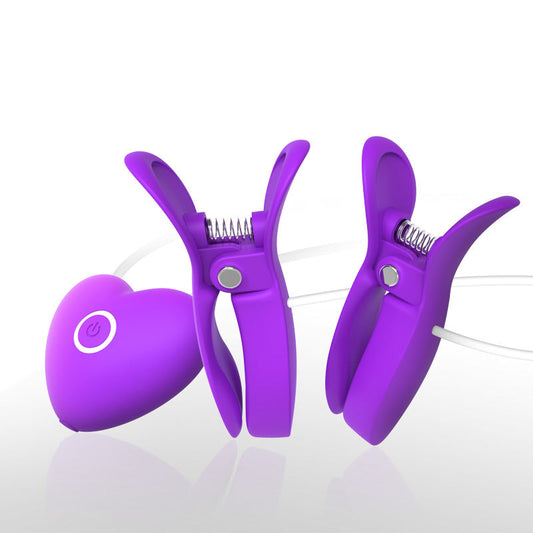 Intimate Pleasure Vibrating Nipple Clamps for Couples