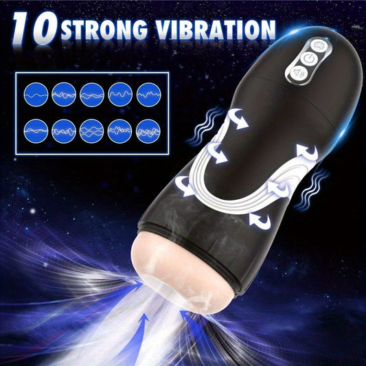 Tasse de masturbation pour hommes avec vibration et aspiration