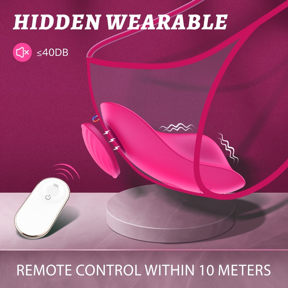 Ultra-Soft Remote Control Wearable Vibrator - HeartCaptor