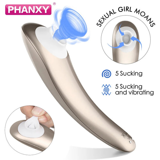 Clitoris Suction Vibrator with Oral Sex Tongue, Nipple Stimulator for Women - HeartCaptor