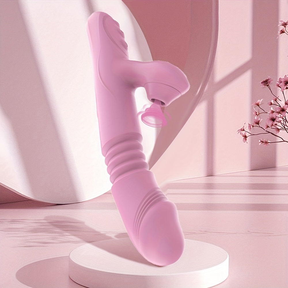 Telescopic Vibrator with 7 Vibration Modes, Heated Clitoral Stimulator, G-spot Stimulation - HeartCaptor