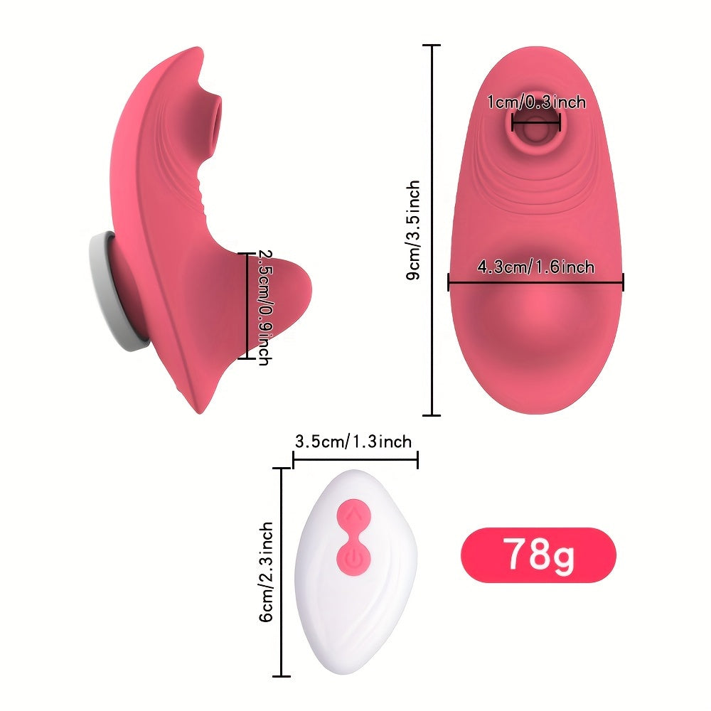 Wearable Panty Sucking Vibrator with Remote Control, 10 Vibration Modes - HeartCaptor