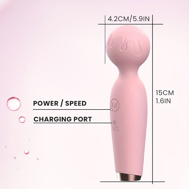 10 Modes AV Stick Vibrator, Waterproof USB Rechargeable Wand Massager - HeartCaptor