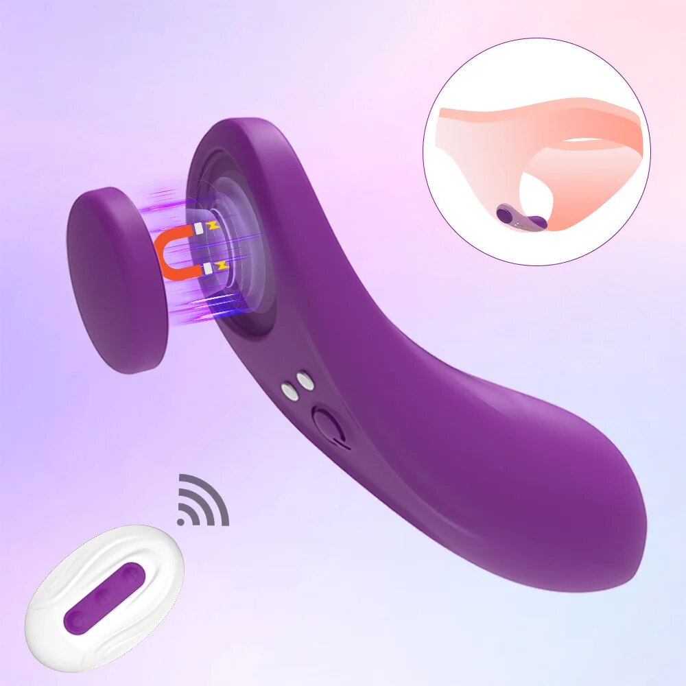 Mini Clit Sucking Vibrator with Remote Control and Sexy Panties - HeartCaptor