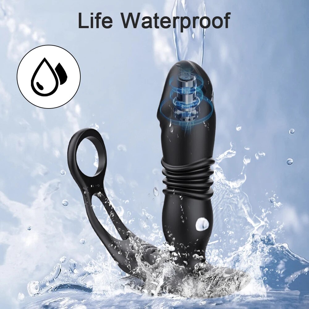 Male Thrusting Prostate Massager with Bluetooth APP Control - HeartCaptor