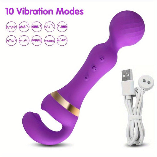 Double Head G Spot Vibrator with 10 Vibration Modes - HeartCaptor