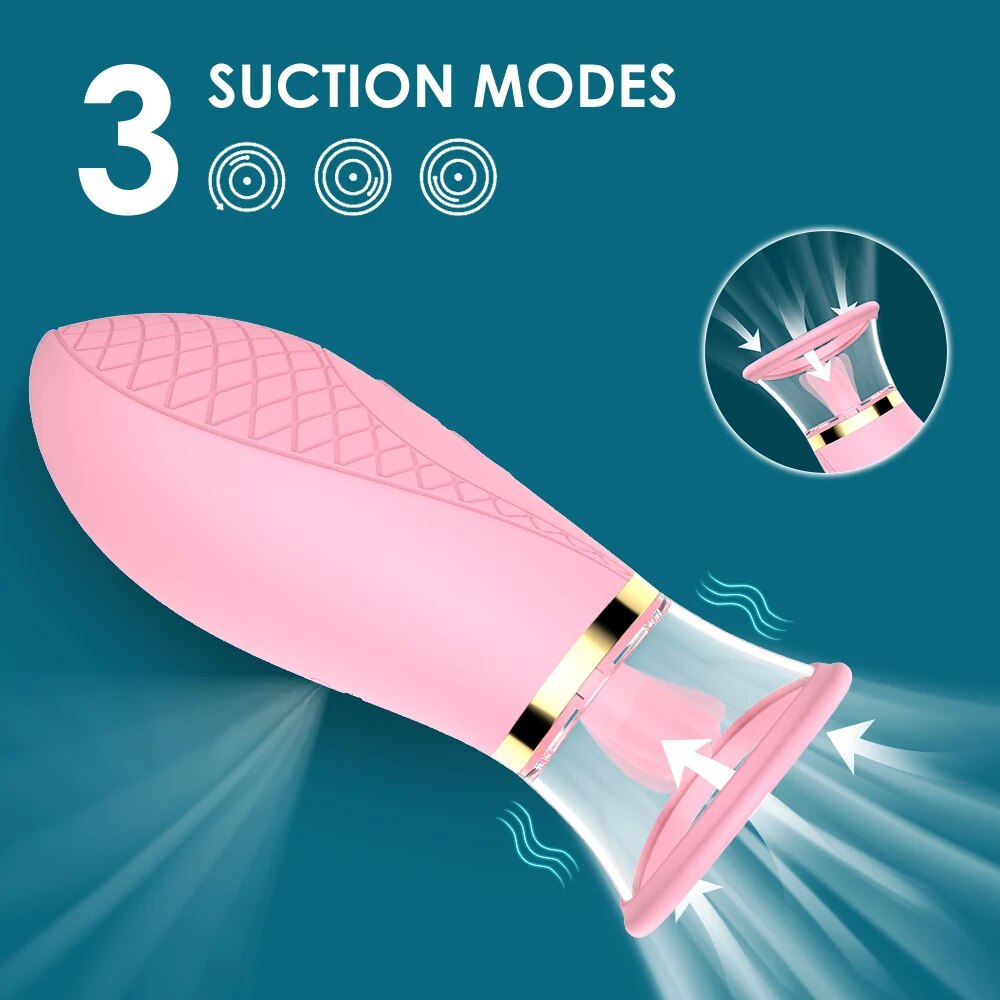 Clitoral Sucking Vibrator with 9 Lick Modes and 3 Suction Modes - HeartCaptor