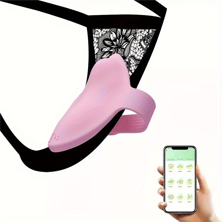 Adjustable Size App Remote Butterfly Clitoral Vibrator - HeartCaptor