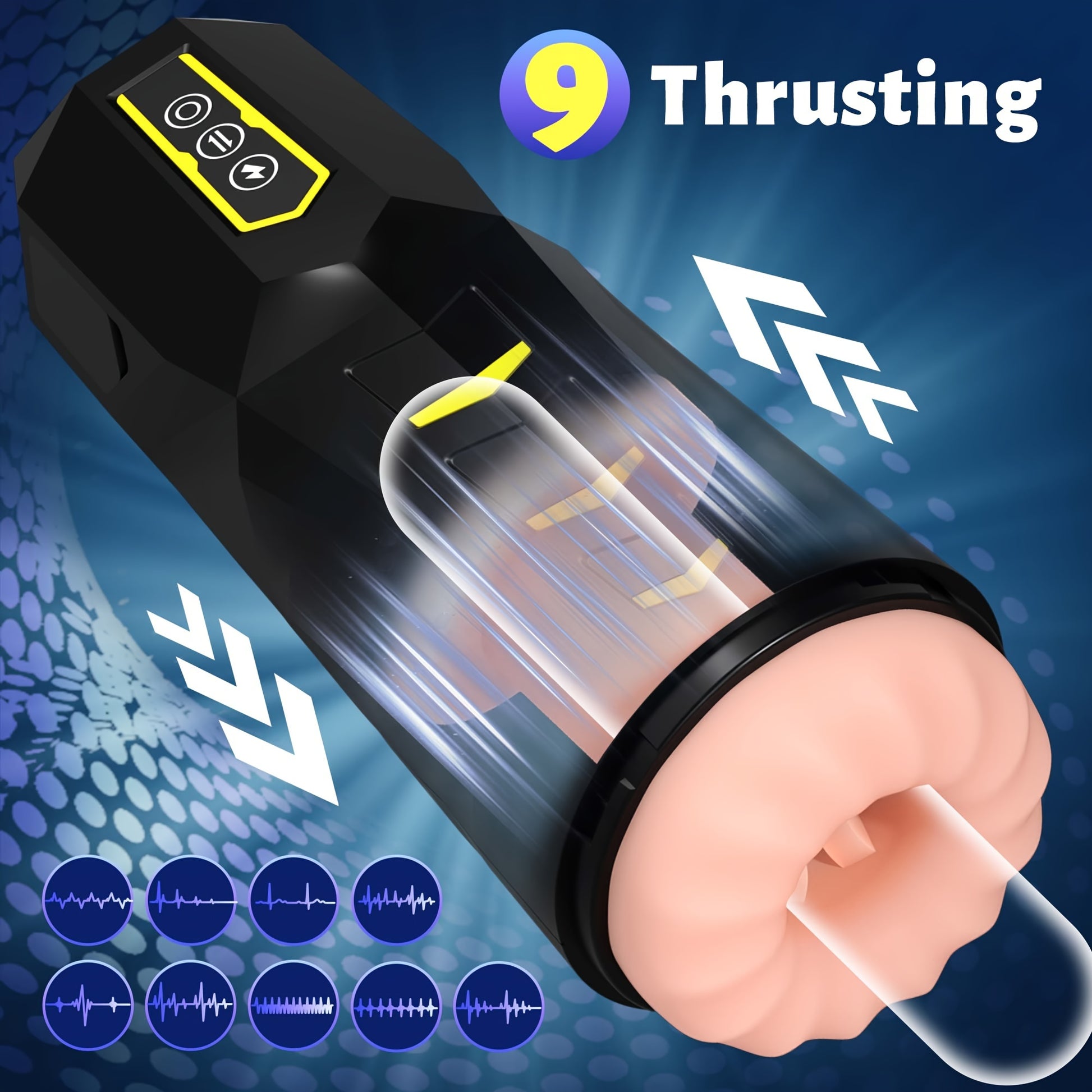 Automatic Male Masturbation Cup with 9 Thrusting & Vibrating - HeartCaptor