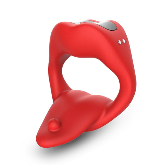 Advanced Tongue-Licking & Vibrating Penis Ring for Enhanced Pleasure