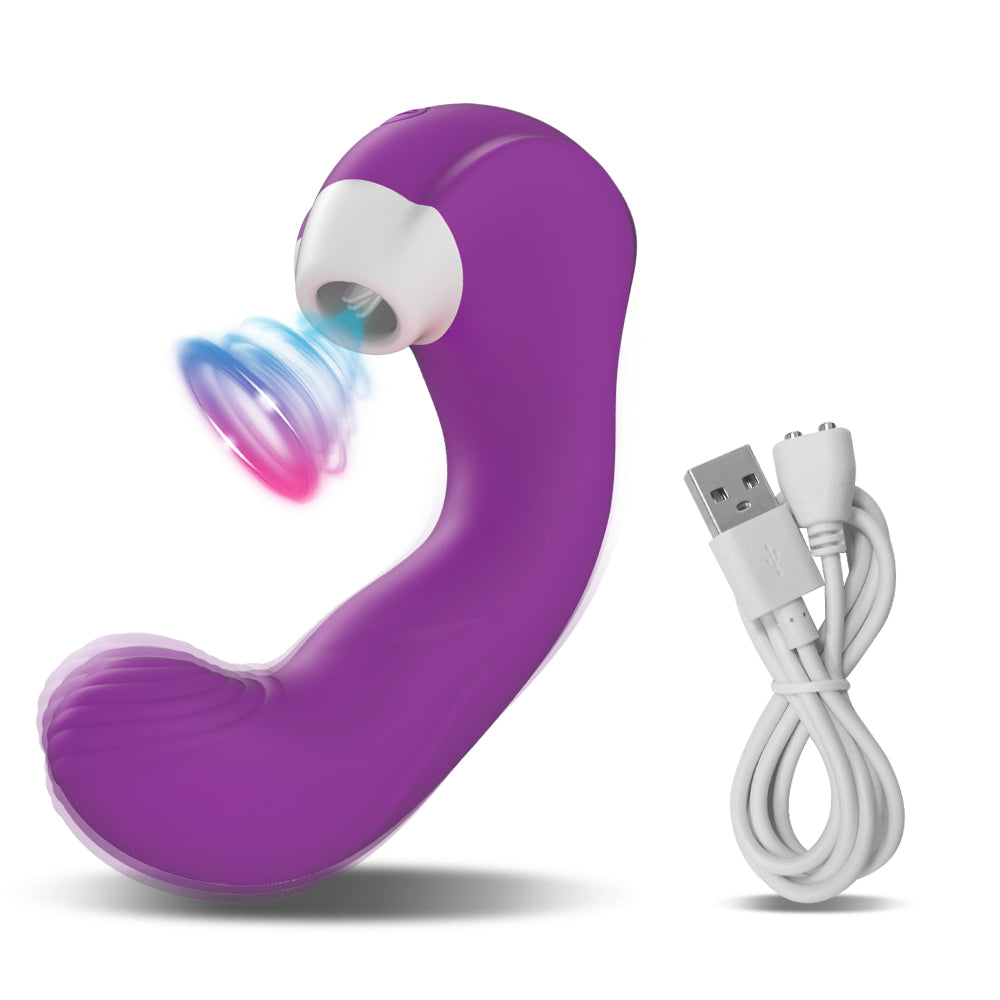 Suction Cup Clitoral Stimulator Vibrator - HeartCaptor