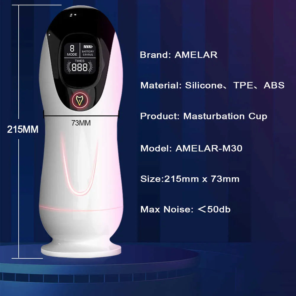 Automatic Sucking Male Masturbator Cup with 8 Vibration Modes - HeartCaptor