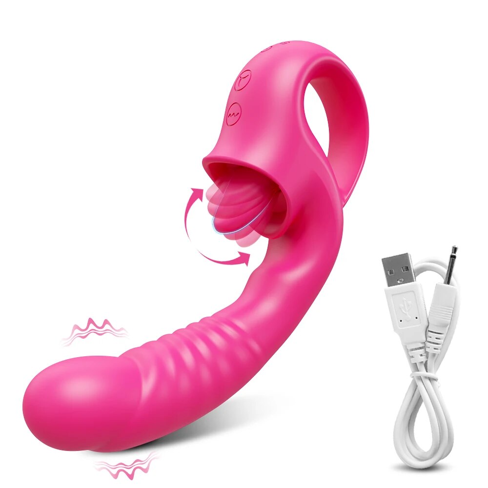 Swing Nipple Clitoris Dildo 20 Modes G Spot Vibrator Female - HeartCaptor