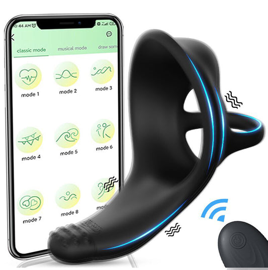 Wireless Remote Control Vibration Cock Ring with Prostate Massager