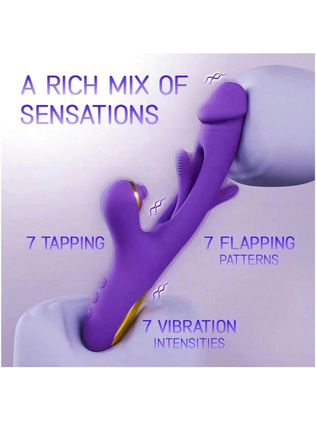 Thrusting Dildo Vibrator 3 In 1 G-Spot Stimulator - HeartCaptor