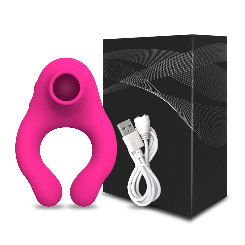 Vibrating Cock Ring for Couples, Clit Stimulator Delay Ejaculation Sex Toy - HeartCaptor