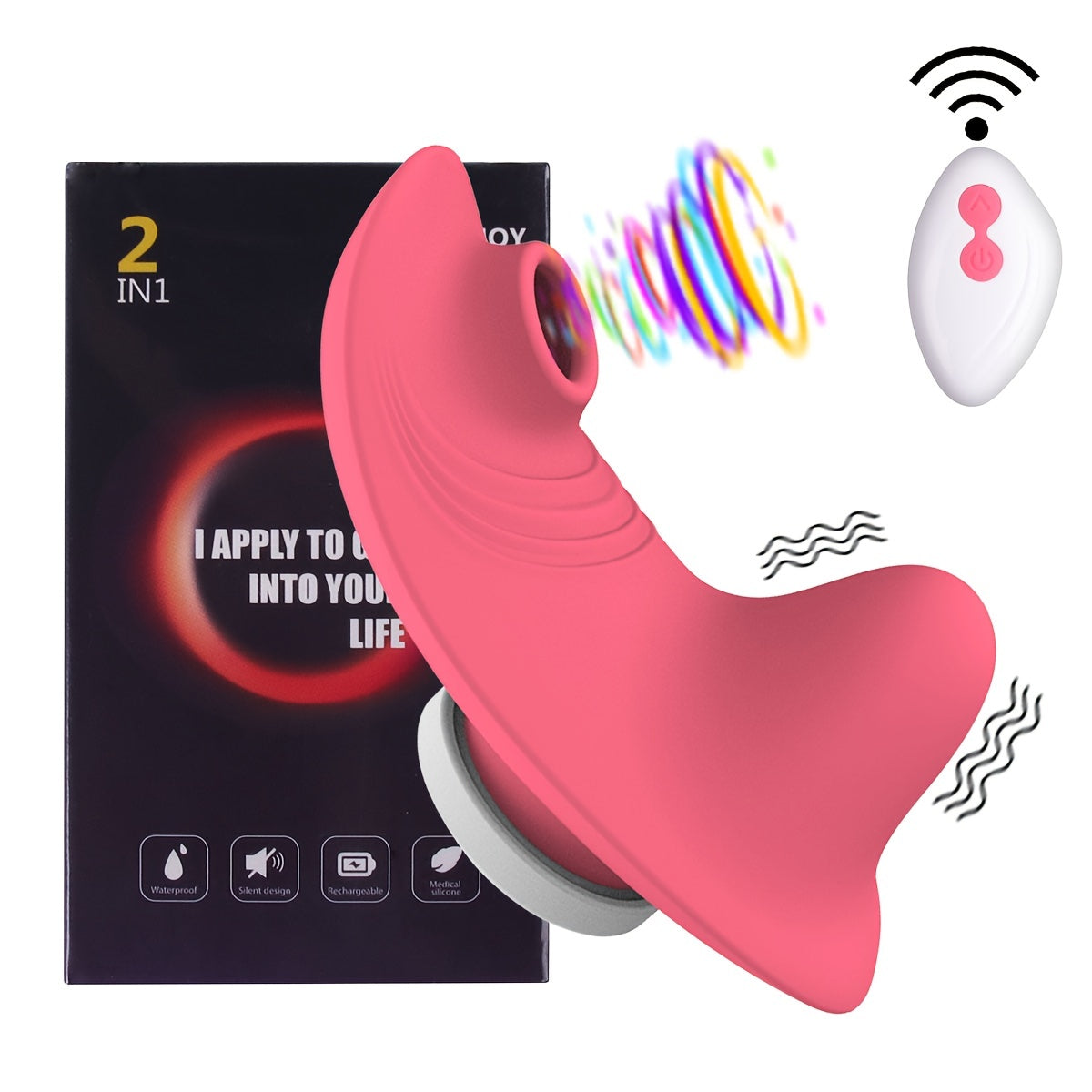 Wearable Panty Sucking Vibrator with Remote Control, 10 Vibration Modes - HeartCaptor