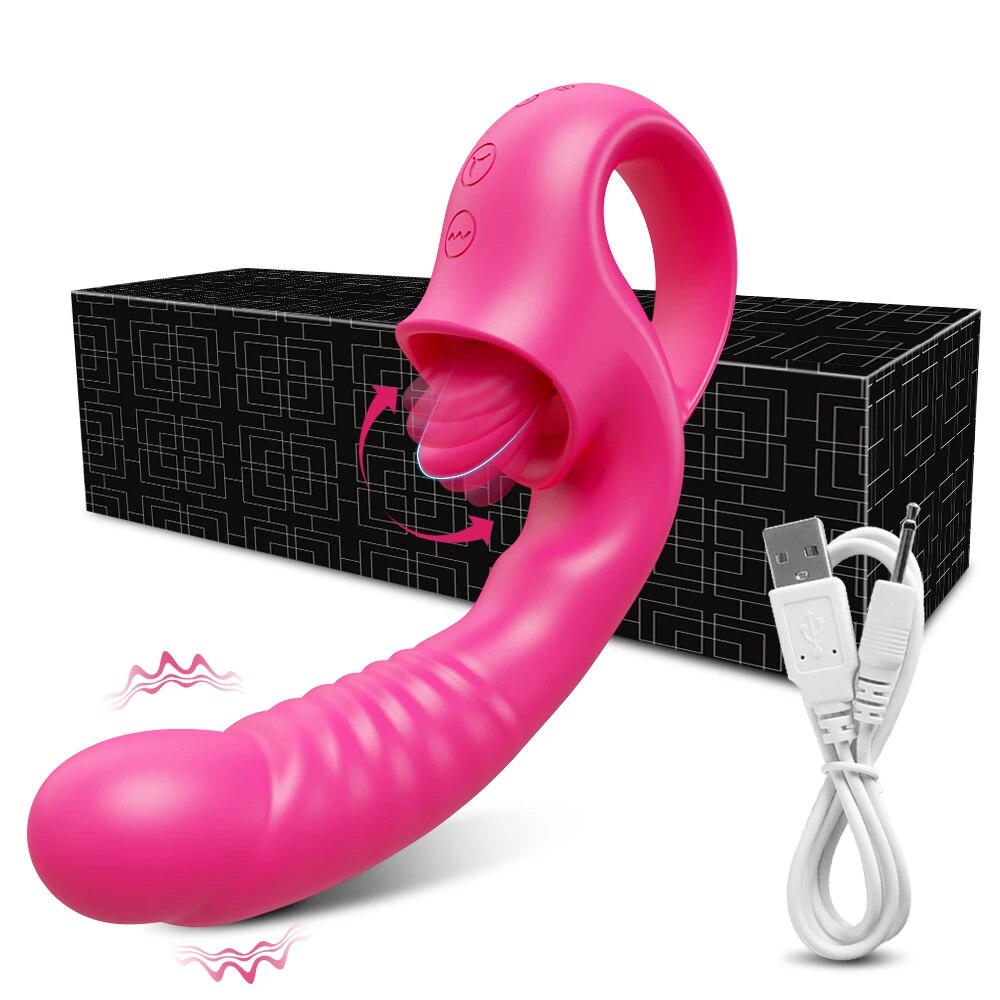 Swing Nipple Clitoris Dildo 20 Modes G Spot Vibrator Female - HeartCaptor