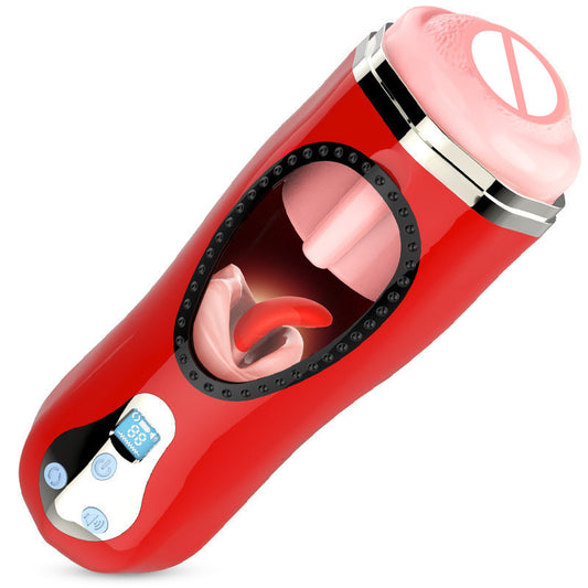 Interactive Intelligent Heating Tongue Masturbation Device with Voice Feature