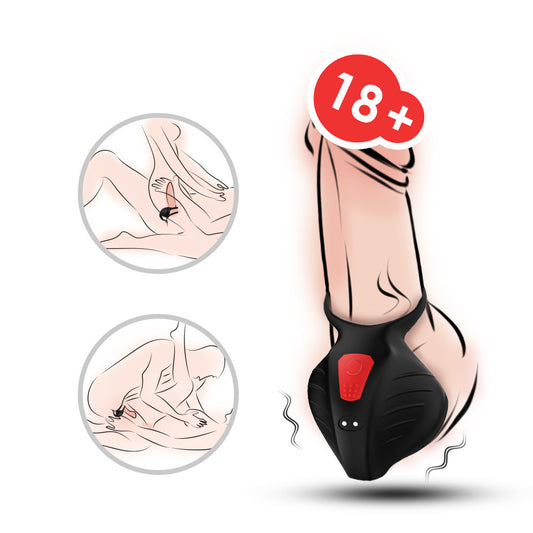 Enhanced Pleasure Adjustable Testicle Vibrator & Penis Ring