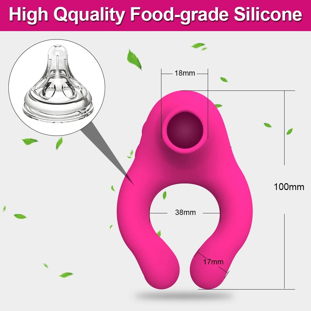 Vibrating Cock Ring for Couples, Clit Stimulator Delay Ejaculation Sex Toy - HeartCaptor