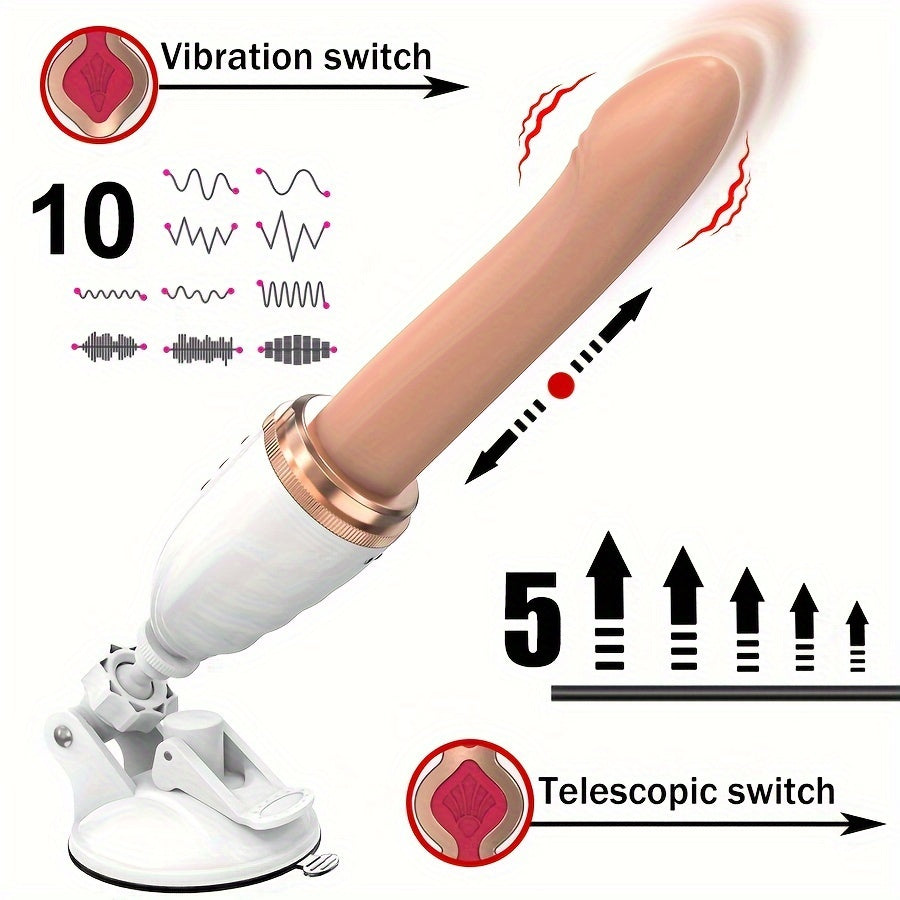 Realistic Vibrating Dildo with Thrusting & Vibrating Modes - HeartCaptor