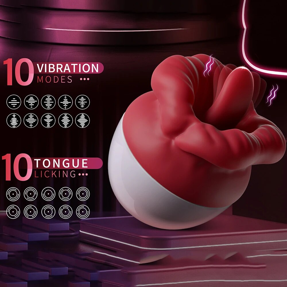 Clitoris Stimulator Vibrator for Women - Rose Lick Suck G Spot Stimulation - HeartCaptor