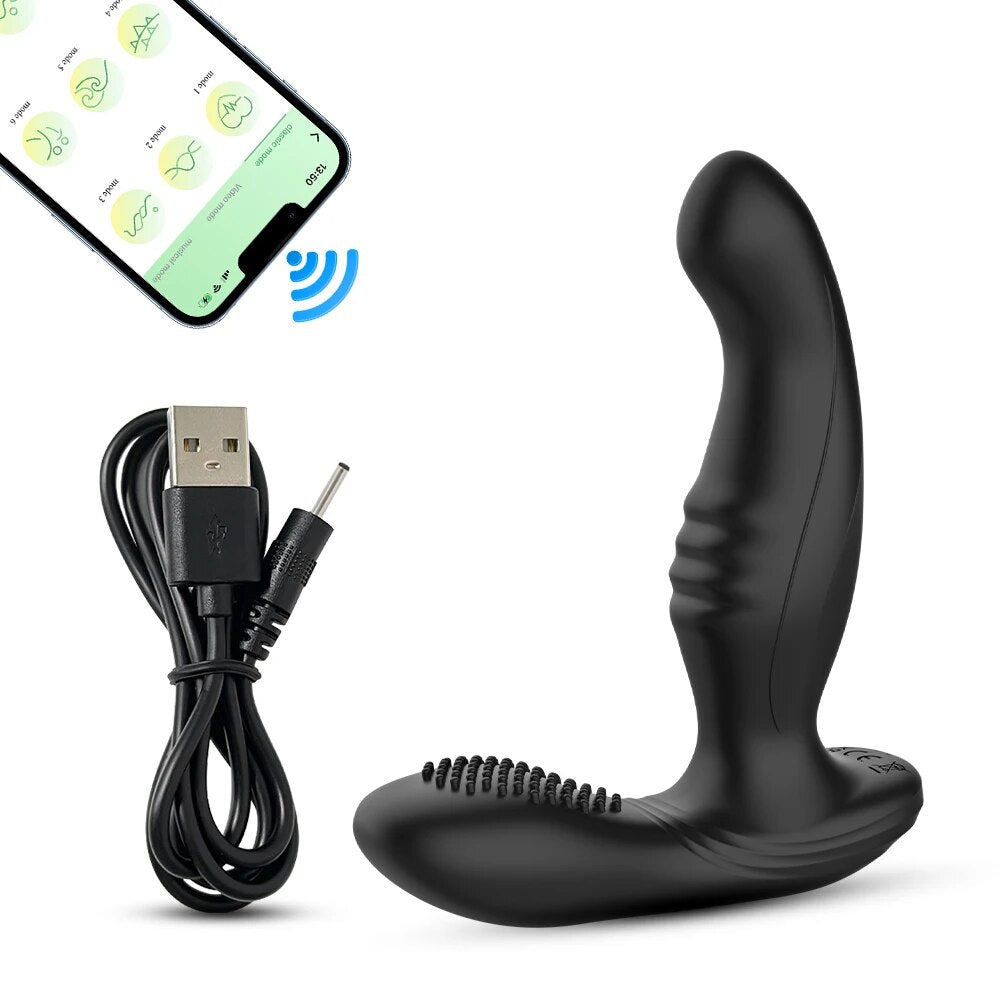 App Control Prostate Massager Anal Vibrator with Tapping Stimulate - HeartCaptor