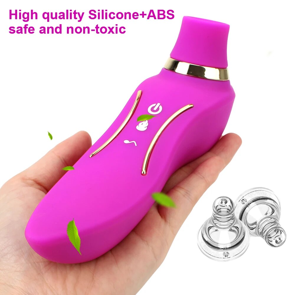 Dual Head 2 in 1 Suction Vibrator with Heating Function - HeartCaptor