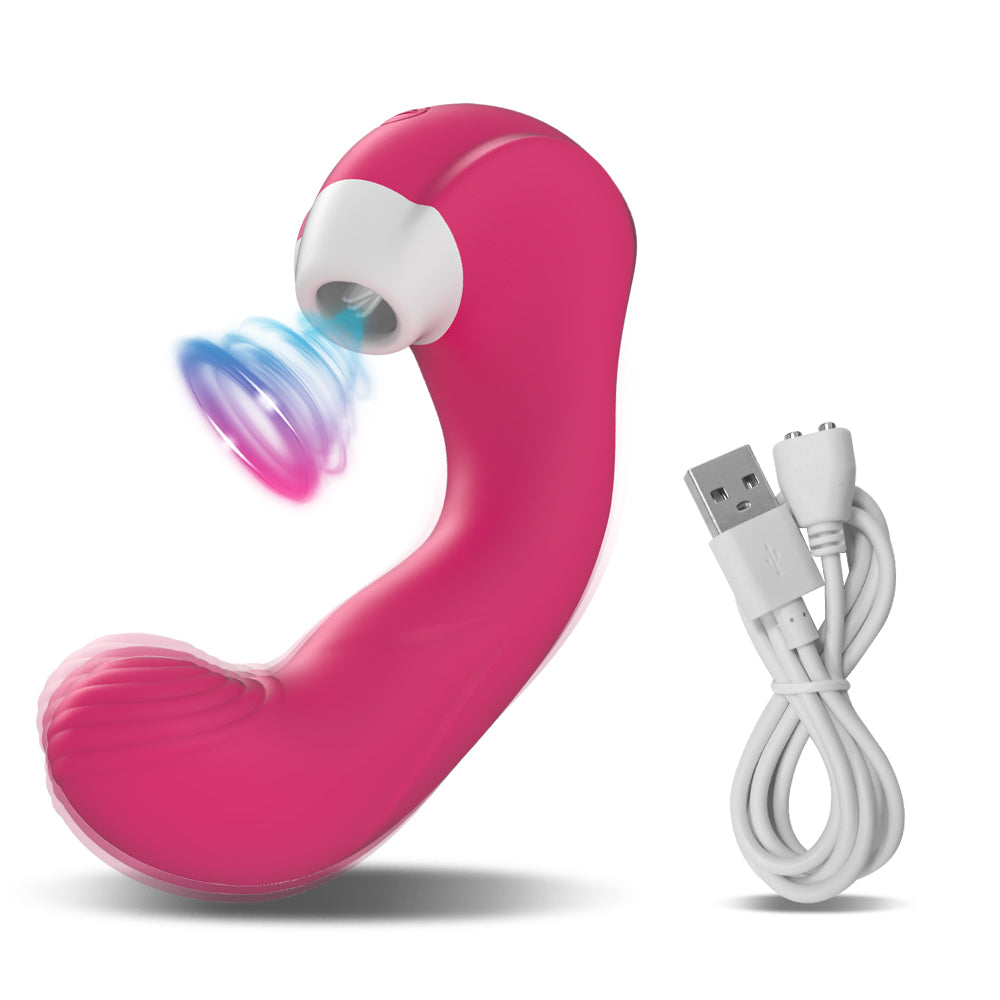 Suction Cup Clitoral Stimulator Vibrator - HeartCaptor