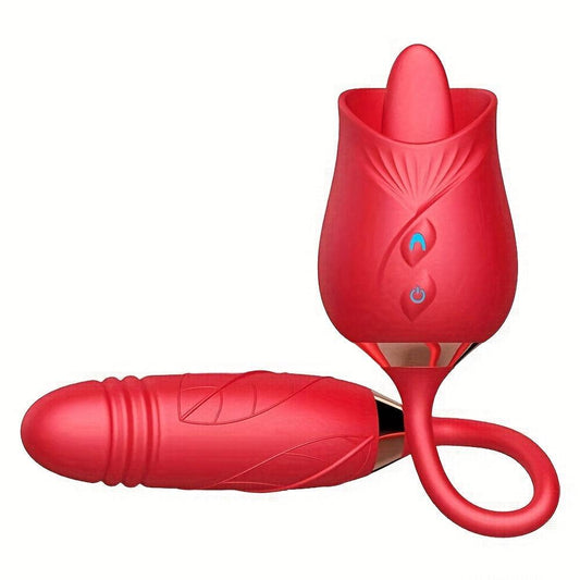 Rose Tongue Licking Vibrator for Women - HeartCaptor