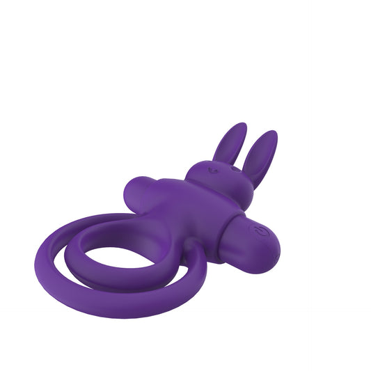 9-Function Vibrating Rabbit Cock Ring for Enhanced Couple Intimacy