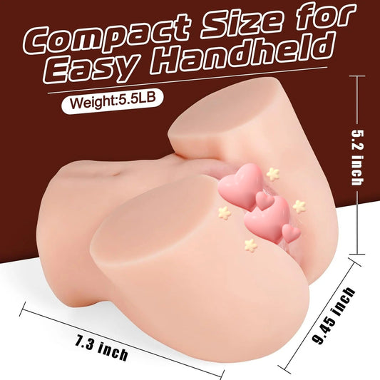 Men's Pocket Pussy - Realistic Travel-Sized Sex Toy with Dual Entry