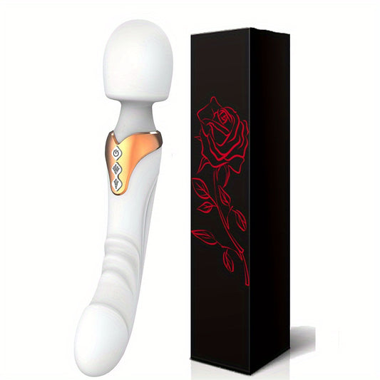 Large Size Dual Motor Silicone Wand G-Spot Massager 10 Modes Sex Toy For Couple - HeartCaptor