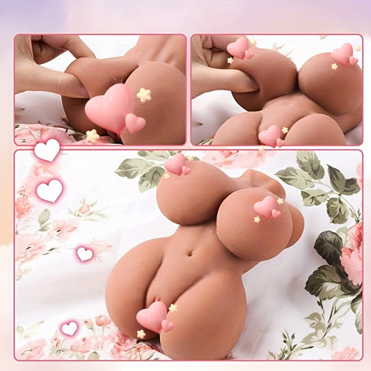 Realistic Silicone Sex Doll Torso with Big Butt and Boobs for Men