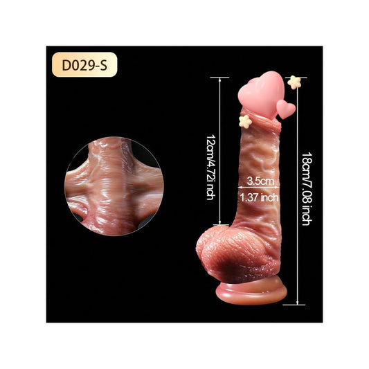 Realistic 8.5 inch Foreskin Dildo with Suction Cup