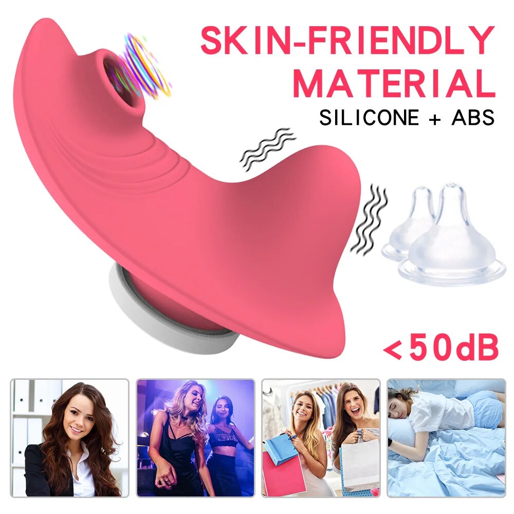 Remote Control Clitoris Sucker Vibrator with Sexy Panties - HeartCaptor