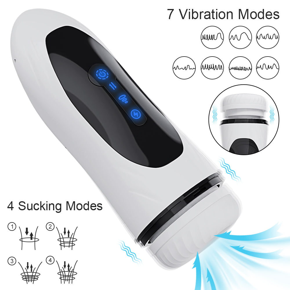 3-in-1 Automatic Telescopic Sucking Masturbator for Men - HeartCaptor