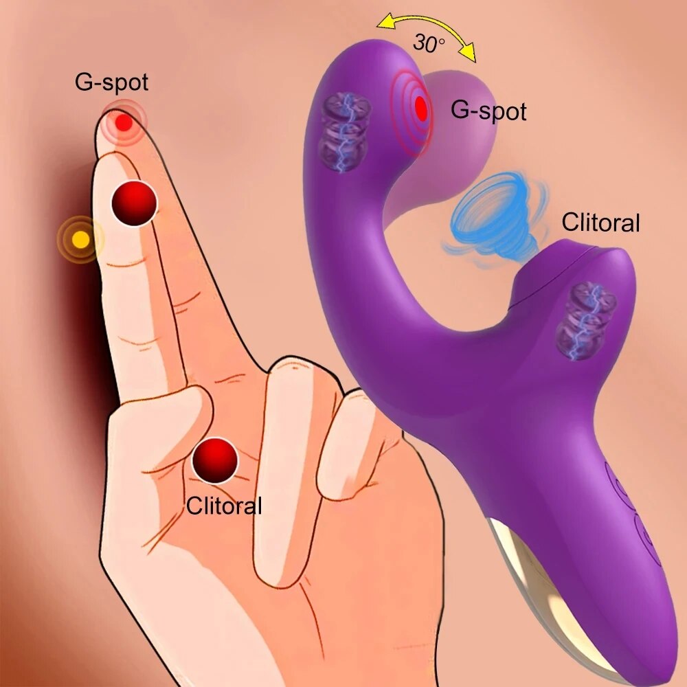 Clitoral G Spot Stimulator with Suction Vibration - HeartCaptor