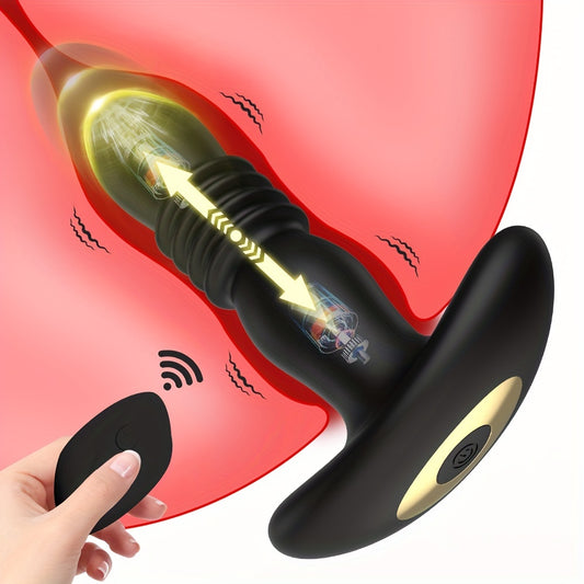 Electric Retractable Anal Plug APP Control Male Prostate Massager - HeartCaptor