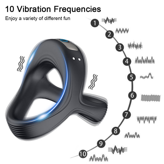 10-Speed Ergonomic Vibrating Cock Ring for Men - Ultimate Sensual Experience