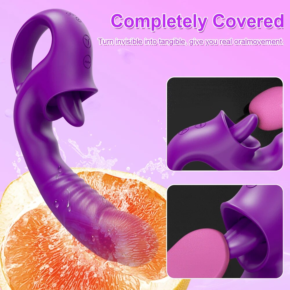 Swing Nipple Clitoris Dildo 20 Modes G Spot Vibrator Female - HeartCaptor