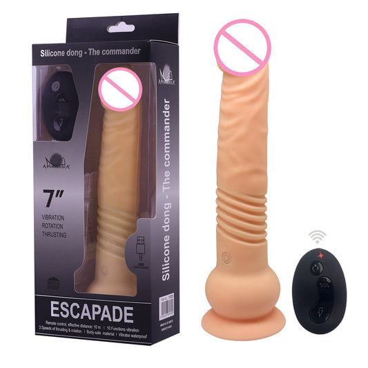 Silicone Pleasure Toy with Remote Control and Multi-Frequency Vibration